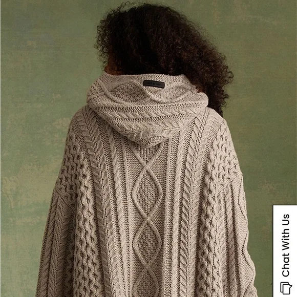 Essentials Fear of God Cable Knit Hoodie - Picture 4 of 6